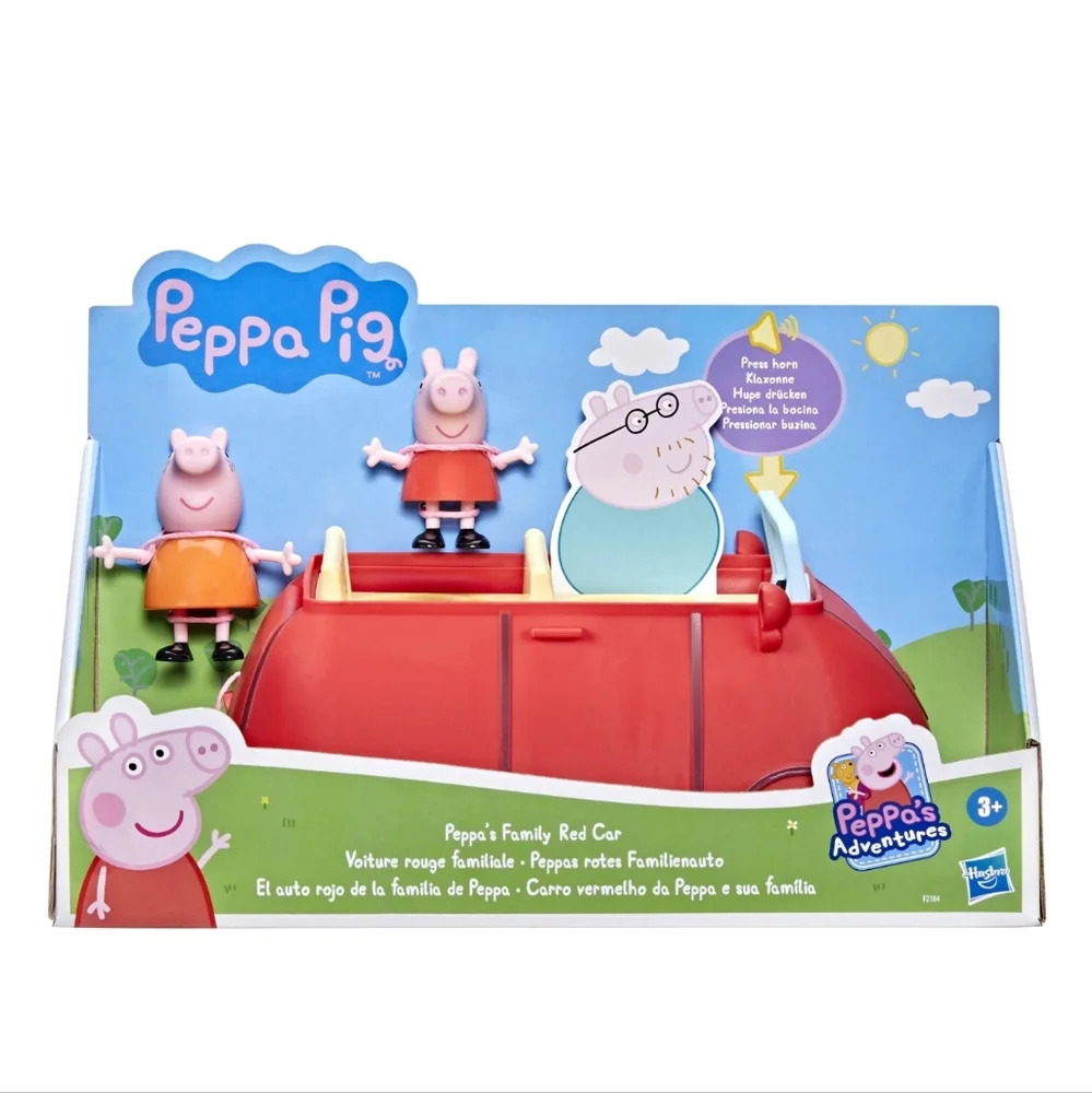 Peppa Pig, Car Vehicle, Includes 2 Figures, Red, Baby and Toddler Toy - Picture 4 of 5